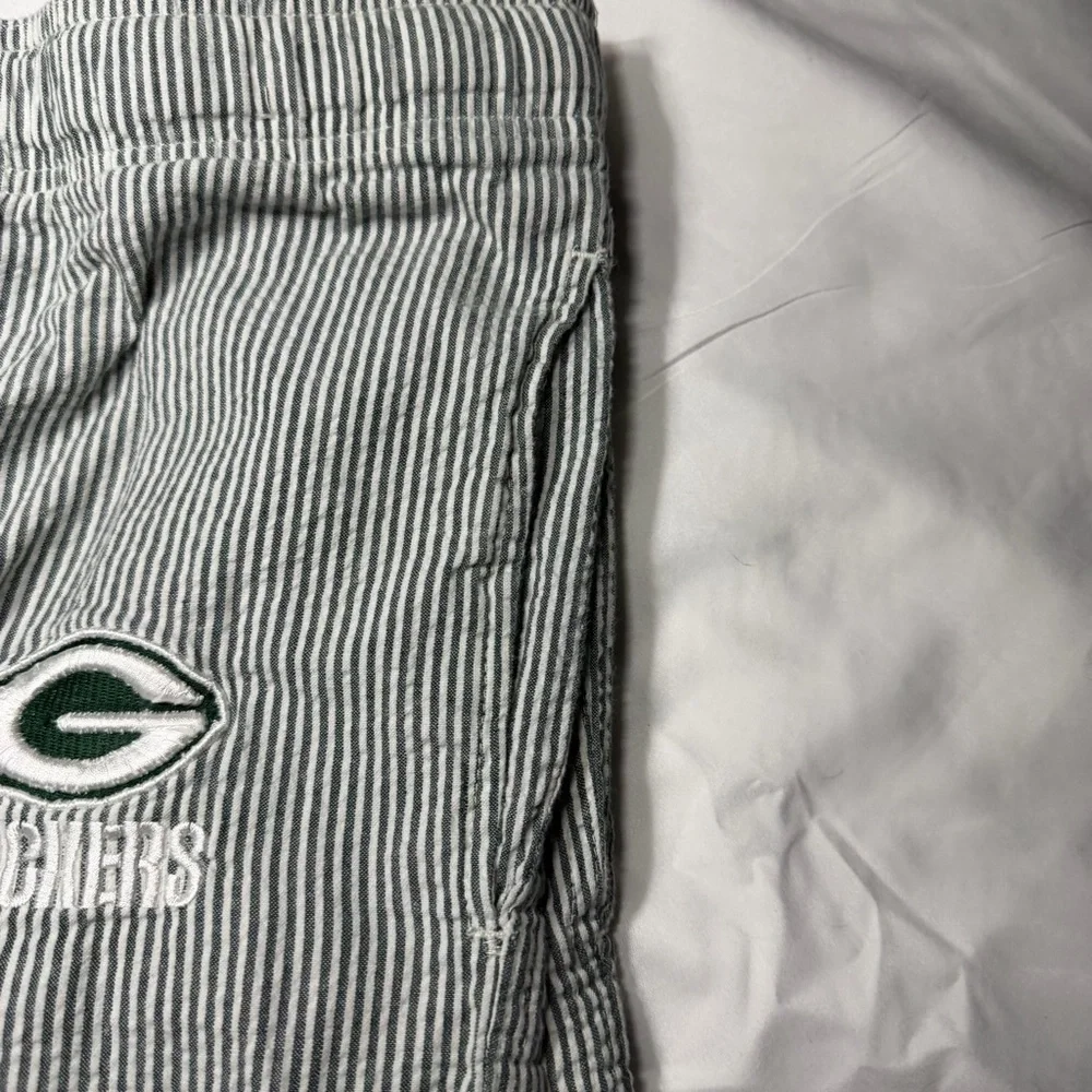 Green Bay Packers Lounge Pajama Pants Reebok NFL Team Apparel Striped Size Small